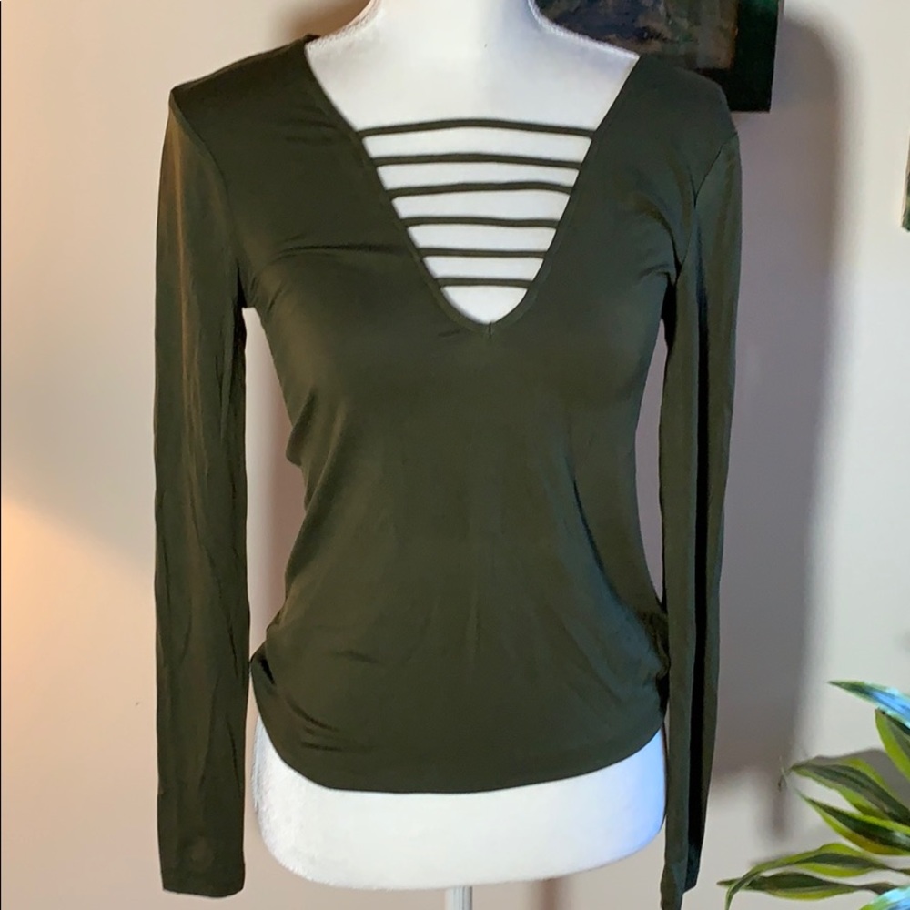 NWT Good Luck Gem long sleeve stretch top